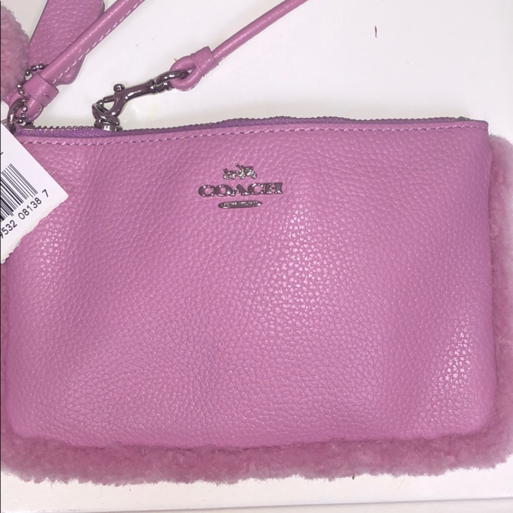 brand new coach lavender wristlet